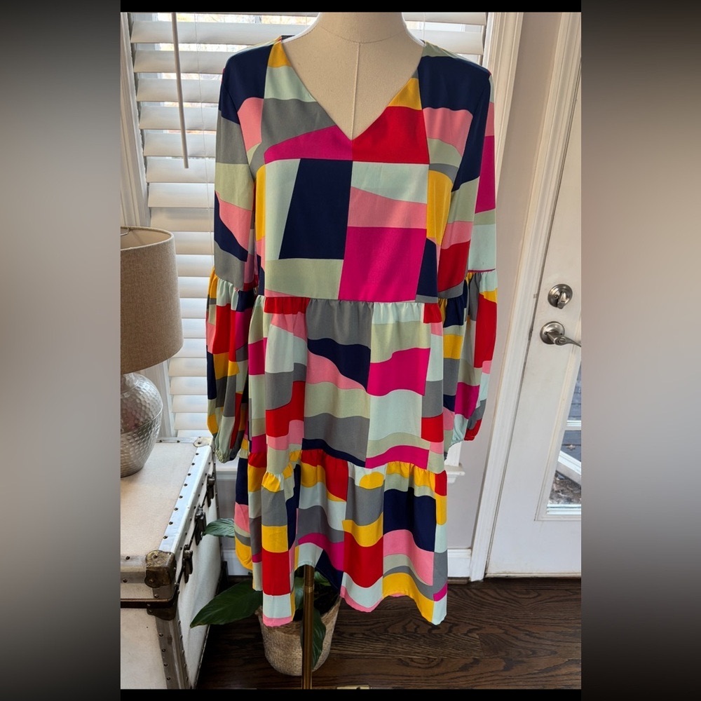 Vibrant Color Block Dress